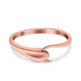 Snake Ring Oxidized Band Solid 925 Sterling Silver Thumb Ring (5mm)