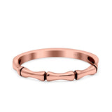 Bamboo Ring Oxidized Band Solid 925 Sterling Silver Thumb Ring (2.5mm)
