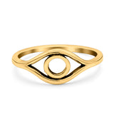Eye Ring Oxidized Band Solid 925 Sterling Silver Thumb Ring (6mm)