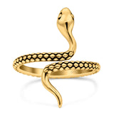 Snake Ring Oxidized Band Solid 925 Sterling Silver Thumb Ring (25mm)
