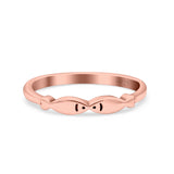 Fish Ring Oxidized Band Solid 925 Sterling Silver Thumb Ring (3mm)