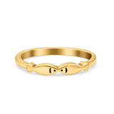 Fish Ring Oxidized Band Solid 925 Sterling Silver Thumb Ring (3mm)