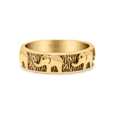 Elephant Filigree Animal Spinner Stylish Oxidized Band Thumb Ring (5.6mm)