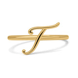 Initial T Alphabet Letter Name Monogram Stackable Statement Ring Band Solid 925 Sterling Silver Thumb Ring (10.1mm)