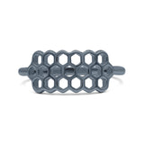 Unique Honeycomb Designer Statement Band Thumb Ring