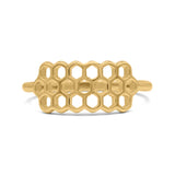Unique Honeycomb Designer Statement Band Thumb Ring