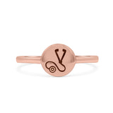 Custom Stethoscope ID Design Jewelry Oxidized Statement Ring Band Solid 925 Sterling Silver Thumb Ring (7.8mm)