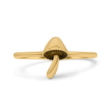 Delightful Mushroom Design Artisan Stylish Statement Oxidized Ring Band Solid 925 Sterling Silver Thumb Ring (9.6mm)