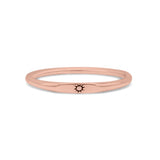 Tiny Pretty Small Sun Engraved Delightful Oxidized Statement Band Solid 925 Sterling Silver Thumb Ring (2mm)