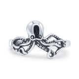 Octopus Ring Solid 925 Sterling Silver (11.7mm)