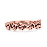Vintage Baby Footprint Oxidized Trendy Band Solid 925 Sterling Silver Thumb Ring (4.7mm)