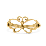 Cutout Butterfly ring Yellow tone