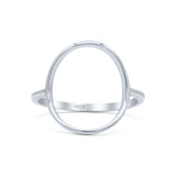 Precious Oval Round Friendship Stylish Oxidized Fascinating Band Solid 925 Sterling Silver Thumb Ring (16mm)