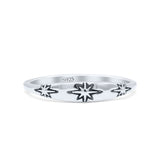 North Star Ring Oxidized Solid 925 Sterling Silver (3.7mm)