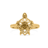 Mandala Turtle Ring