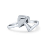 Unique Mushroom Style Artisan Stylish Oxidized Ring Band Thumb Ring (11.8mm)