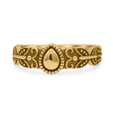 Iconic Butterfly Artisan Design Trending Pear Shape Oxidized Ring Band Thumb Ring (6.7mm)