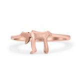 Classic Jewish Chai Modern Design Ring Band Thumb Ring (7.5mm)