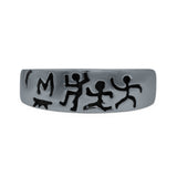 Antiquated Handcrafted Caveman Delicate Artisan Unique Style Oxidized Band Thumb Ring (6.4mm)