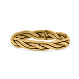 Perfect Braided Design Trinity Weave Knot Oxidized Band Thumb Ring (3.2mm)
