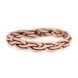 Infinity Princess Twisted Rope Braided New Stylish Oxidized Band Thumb Ring (3.2mm)