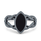 Solitaire Marquise Halo Wedding Engagement Ring Simulated Cubic Zirconia 925 Sterling Silver