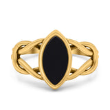 Solitaire Marquise Halo Wedding Engagement Ring Simulated Cubic Zirconia 925 Sterling Silver