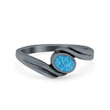 Accent Fashion Bali Design Oval Twisted Band Vintage Wedding Engagement Ring Solid 925 Sterling Silver