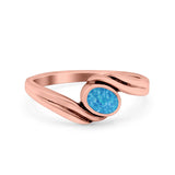 Accent Fashion Bali Design Oval Twisted Band Vintage Wedding Engagement Ring Solid 925 Sterling Silver