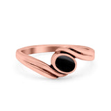 Accent Fashion Bali Design Oval Twisted Band Vintage Wedding Engagement Ring Solid 925 Sterling Silver