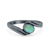 Accent Fashion Bali Design Oval Twisted Band Vintage Wedding Engagement Ring Solid 925 Sterling Silver