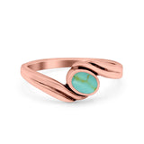 Accent Fashion Bali Design Oval Twisted Band Vintage Wedding Engagement Ring Solid 925 Sterling Silver