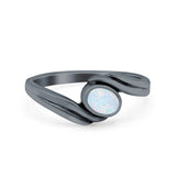 Accent Fashion Bali Design Oval Twisted Band Vintage Wedding Engagement Ring Solid 925 Sterling Silver