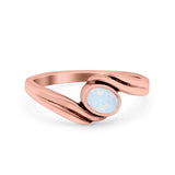Accent Fashion Bali Design Oval Twisted Band Vintage Wedding Engagement Ring Solid 925 Sterling Silver