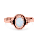 Petite Dainty Round Solitaire Promise Ring Band Oxidized Braided 925 Sterling Silver