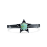 Star Petite Dainty Round Promise Ring Band Oxidized Braided 925 Sterling Silver (8mm)