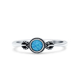 Promise Ring Band Oxidized Round Braided 925 Sterling Silver (6mm)