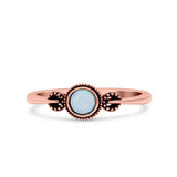 Promise Ring Band Oxidized Round Braided 925 Sterling Silver (6mm)