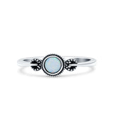 Promise Ring Band Oxidized Round Braided 925 Sterling Silver (6mm)