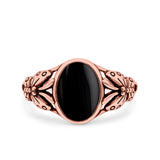 Petite Dainty Butterfly Lab Opal Ring Solid Oval Oxidized 925 Sterling Silver