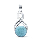 Lab Created Opal Celtic 925 Sterling Silver Charm Pendant