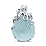 Lab Created Opal Oval 925 Sterling Silver Charm Pendant