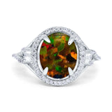 Oval Accent Wedding Engagement Ring Simulated Cubic Zirconia 925 Sterling Silver