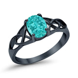 Art Deco Wedding Bridal Ring Simulated Cubic Zirconia 925 Sterling Silver