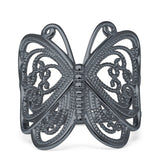 Filigree Design Butterfly Fashion Ring 925 Sterling Silver