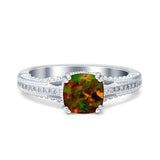 Cushion Cut Art Deco Engagement Ring Simulated Cubic Zirconia 925 Sterling Silver