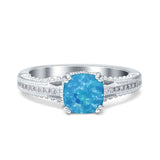 Cushion Cut Art Deco Engagement Ring Simulated Cubic Zirconia 925 Sterling Silver