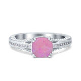 Cushion Cut Art Deco Engagement Ring Simulated Cubic Zirconia 925 Sterling Silver