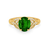 Celtic Oval Wedding Engagement Ring Round Cubic Zirconia 925 Sterling Silver
