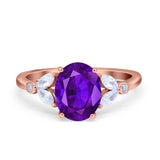 Vintage Style Wedding Ring Marquise Simulated Cubic Zirconia 925 Sterling Silver